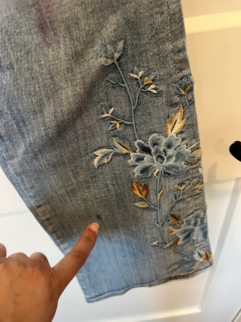 Driftwood Isabel Embroidered Floral  Flare Bootcut Boho Western Cowgirl Jeans 25 - Picture 3 of 16